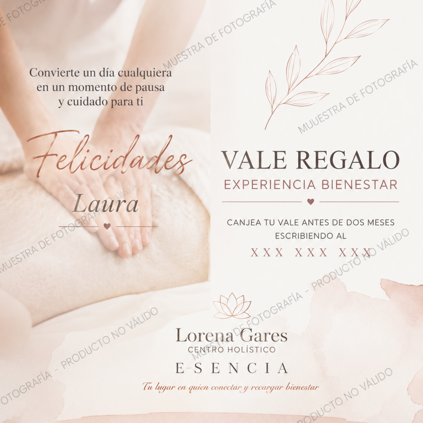 Tarjeta Regalo Rituales Bienestar Namasté